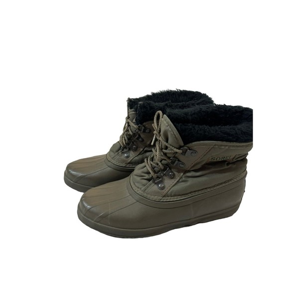 Women's Sorel Green Winter Insulated Waterproof Snow Boots Size Women 8‎ Youth 6 - Picture 2 of 10